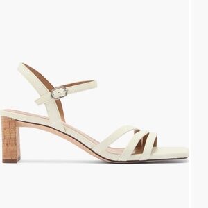 Off white sandal with cork heel